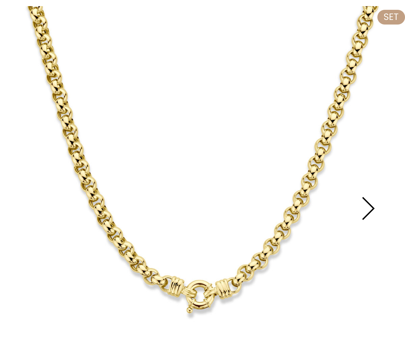 14krt gouden collier jasseron 7 mm 45 cm